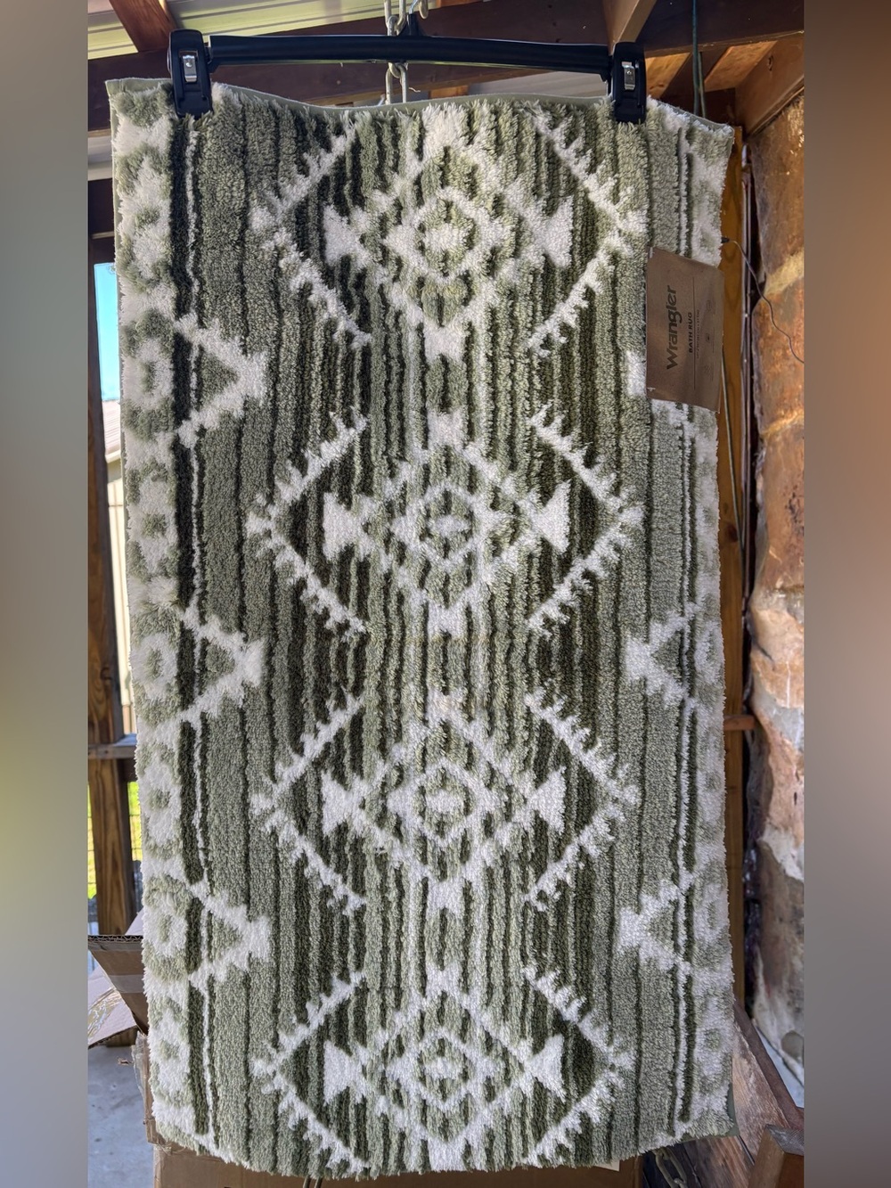 Nwt Wrangler Aztec Geometric Bath Mat
